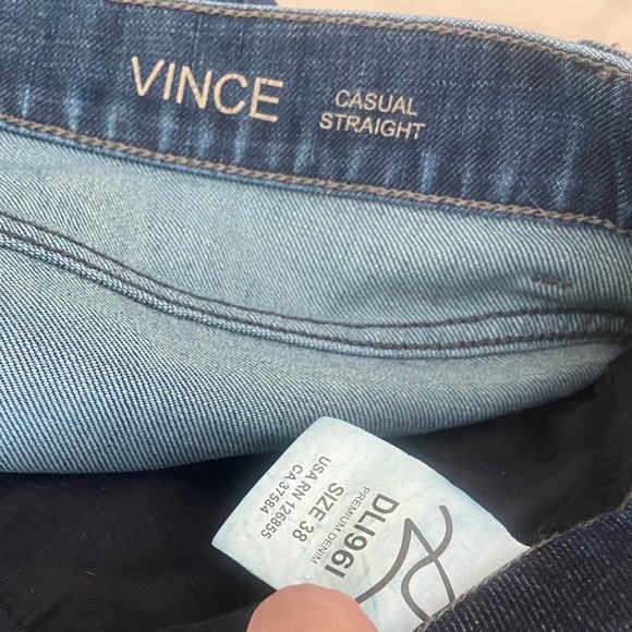 NWOT DL1961 Vince Straight Leg Denim Jeans Pantd - Picture 3 of 4